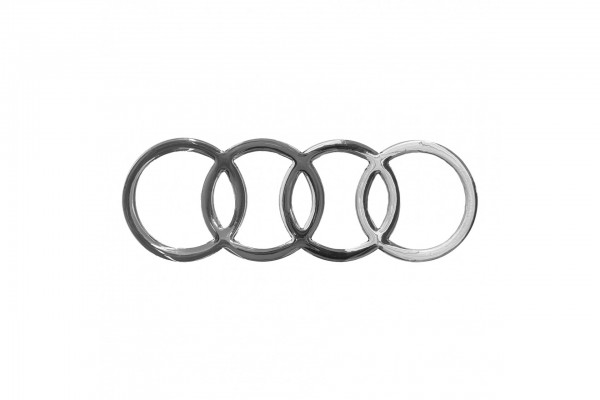 Audi Αυτοκολλητο Σημα Χρωμιο 17,6x6,2cm Με Επικαλυψη Σμαλτου - 1 ΤΕΜ.