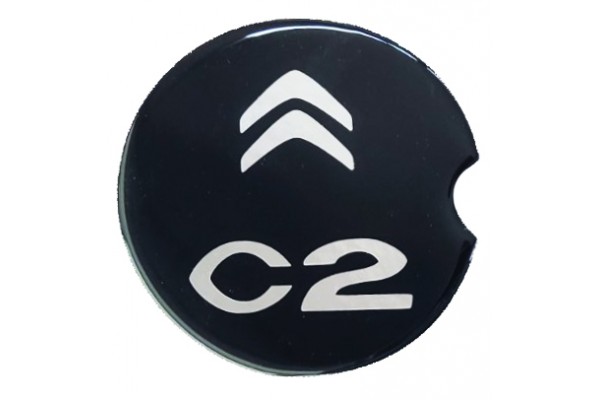 Citroen C2 3D 2003>2009 ​ Αυτοκολλητο Ταπας Ρεζερβουαρ 14,5 Cm ΜΑΥΡΟ/ΧΡΩΜΙΟ Με Επικαλυψη Εποξειδικης Ρυτινης (ΥΓΡΟ ΓΥΑΛΙ) - 1 ΤΕΜ.