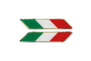 Αυτοκολλητο Σημα 3D Σημαια Ιταλιας Διαγωνια 88x16mm Lampa - 2 Τεμ.