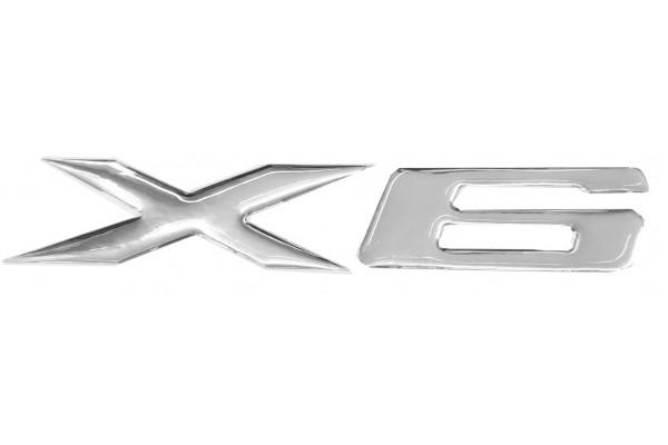 X6 (BMW) Αυτοκολλητο Σημα Πορτ Μπαγκαζ 17x2,9cm Χρωμιο Με Επικαλυψη ΕΠΟΞ. Ρυτινης 1ΤΕΜ.