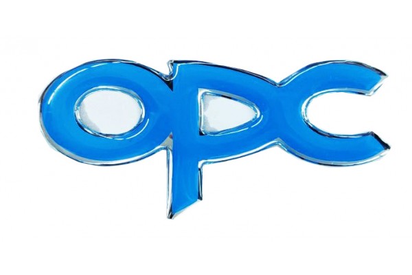 Opc (OPEL) Αυτοκολλητο Σημα 7,2x3,2cm ΜΠΛΕ/ΧΡΩΜΙΟ Με Επικαλυψη ΕΠΟΞ. Ρυτινης 1ΤΕΜ.