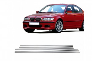 Bmw Σειρα 3 E46 Sedan 1998>2005 - Trim Παραθυρων (ΑΝΟΞΕΙΔΩΤΟ Ατσαλι / ΧΡΩΜΙΟ)S-DIZAYN - 4 TEM.