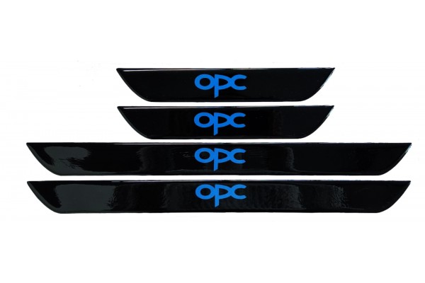 Opc (OPEL) Μαρσπιε Εσωτερικα Αυτοκολλητα (45x4cm X2 + 25x4cm X2)​ Με Επικαλυψη Σμαλτου - 4 ΤΕΜ.