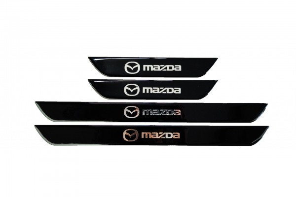Mazda Μαρσπιε Εσωτερικα Αυτοκολλητα (45x4cm X2 + 25x4cm X2)ΜΕ Επικαλυψη Εποξειδικης Ρυτινης 4ΤΕΜ