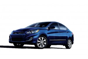 Hyundai Accent Blue Sedan 2011+ Πλαινο Προστατευτικο Trim Πορτας ΑΤΣΑΛΙ+ΠΛΑΣΤΙΚΟ Χρωμιο 8ΤΕΜ