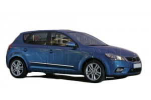 Kia Ceed 5D Hb 06-10 Πλαινο Προστατευτικο Trim Πορτας ΑΤΣΑΛΙ+ΠΛΑΣΤΙΚΟ Χρωμιο 8ΤΕΜ