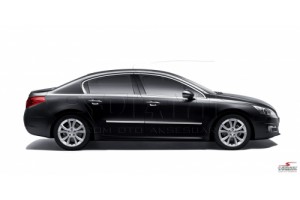 Peugeot 508 SD/SW 2010+ Πλαινο Προστατευτικο Trim Πορτας ΑΤΣΑΛΙ+ΠΛΑΣΤΙΚΟ Χρωμιο 8ΤΕΜ
