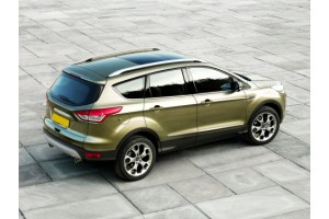 Ford Kuga Suv 2013+ Πλαινο Προστατευτικο Trim Πορτας ΑΤΣΑΛΙ+ΠΛΑΣΤΙΚΟ Χρωμιο 8ΤΕΜ