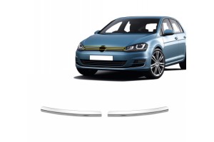 Vw Golf 7 5D 2013+ Διακοσμητικες Γριλιες Μασκας Εμπρος Χρωμιου 2ΤΕΜ. (MIDLINE)
