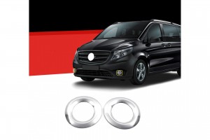 Mercedes Vito W447 2014+ Δαχτυλιδια Φωτων Ομιχλης Χρωμιο Μεταλλικα S-DIZAYN 2 TEM.