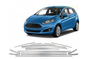 Ford Fiesta Hb 5D 09+ Trim Παραθυρωνανοξειδωτο Ατσαλι Χρωμιο ​ S-DIZAYN - 16 TEM.