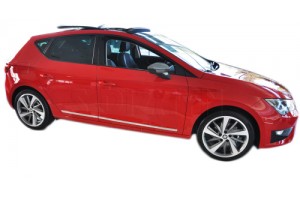 Seat Leon 5F 5D Hb 2013+ Πλαινο Προστατευτικο Trim Πορτας ΑΤΣΑΛΙ+ΠΛΑΣΤΙΚΟ Χρωμιο 8ΤΕΜ