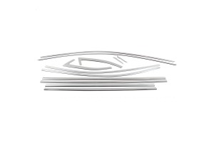 Trim Μαρκε Παραθυρων Αυτοκολλητα Χρωμιο Μεταλλικα S-Dizayn Για Skoda Superb 4D 2015+ - 12 Τεμ.