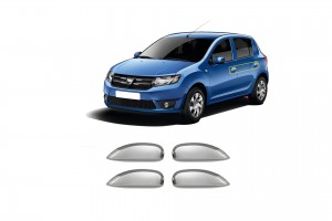 Dacia Sandero 2 4D 2013+ Χερουλια Πορτας Χρωμιο Μεταλλικα 4ΤΕΜ
