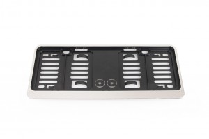 Πλαισιο Πινακιδας Πλαστικο ΜΑΥΡΟ/ΑΣΗΜΙ (USA/JAPAN ΠΙΝΑΚΙΔΕΣ) 30,6 Cm X 11,5 Cm Amio - 1 ΤΕΜ.