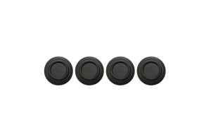 Προστατευτικα Για Κλεισιμο Πορτας Φ26x8mm Σιλικονης Στρογγυλα Μαυρα Lampa - 4 ΤΕΜ.