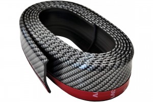 Διακοσμητικο Spoiler Προφυλακτηρα LIP-SPLITTER 20+30+8mm 250cm Λαστιχενιο Carbon
