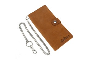 Πορτοφολι Δερματινο Για ΚΑΡΤΕΣ/ΧΡΗΜΑΤΑ/ΔΙΠΛΩΜΑ Trucker Wallet 45cmΑΛΥΣΙΔΑ Rfid Προστασια Καφε Χρωμα Lampa - 1 τεμ.