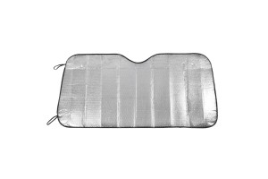 Ηλιοπροστασια Εσωτερικη Ασημι Αφρου Με Βεντουζες 130x60cm Amio - 1 ΤΕΜ.