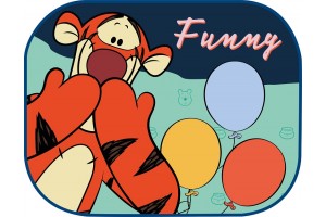 Ηλιοπροστασιες Πλαινες Winnie The Pooh Με Βεντουζα 44x35cm Amio - 2 Τεμ.