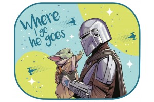 Ηλιοπροστασιες Πλαινες The Mandalorian Με Βεντουζα 2TEM (44x35cm) Amio - 2 τεμ.