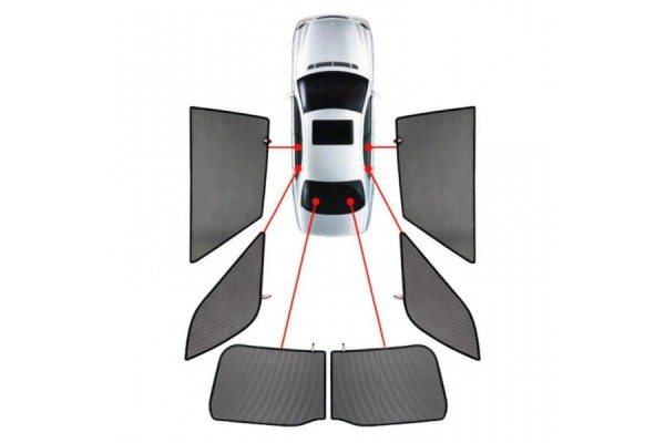 Κουρτινακια Μαρκε Car Shades Για Land Rover Discovery 5D 2017+ - 6 ΤΕΜ.
