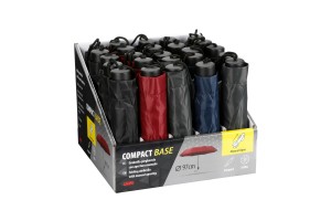 Ομπρελες Compact Base Φ97cm Χειροκινητο Ανοιγμα Διαφορα Χρωματα 31x31x24cm Σε Σταντlampa - 25 τεμ.