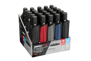 Ομπρελες Compact Top Φ97cm Αντιανεμ Αυτοματο ΑΝΟΙΓΜΑ/ΚΛΕΙΣΙΜΟ Διαφορα Χρωματα 31x31x24cm Σταντ - 25 Τεμ