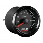 Αμπερομετρο Αναλογικο Μαυρο Με Λευκο Φως Black Analogue Series 9-32V 52mm