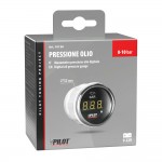 Οργανο Πιεσης Λαδιου Ψηφιακο Μαυρο Με Λευκο Φως Black Digital Series 9-32V 52mm