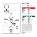 Ανταπτορας Για Πιεση & Θερμοκρασια Λαδιου Oil Filter Connector Kit 2in1 M20-P1.5mm/3/4 UNF-16 Lampa - 1 τεμ.