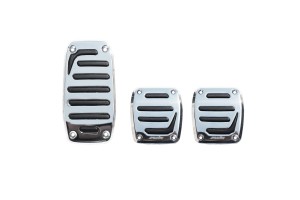 Πενταλ Jocker Smile Αλουμινιου ΧΡΩΜΙΟ/ΜΑΥΡΟ Με Αντιολισθητικο Πατημα Σετ 3ΤΕΜ.