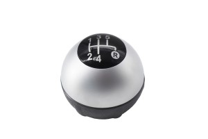 Fiat 500 2007+/ Panda 2003-2012 Πομολο Ταχυτητων ΜΑΥΡΟ/ΑΣΗΜΙ Με Ενδειξη 5 Ταχυτητων Oem 5 Silver Simoni Racing - 1 TEM.