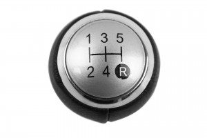 Πομολο Ταχυτητων Δερμα Σε Ασημι Χρωμα Με Ενδειξη 5 Ταχυτητων Για Toyota Auris - 1 τεμ.