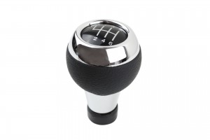 Πομολο Ταχυτητων Σε ΜΑΥΡΟ/ΑΣΗΜΙ Χρωμα Με Ενδειξη 6 Ταχυτητων Για Mini Cooper R55/R56/R57/R58/R59/R60 - 1 τεμ.