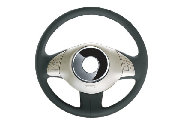 Fiat 500 Καλυμμα Τιμονιου Ραφτο Μαυρο Δερμα Μαρκε