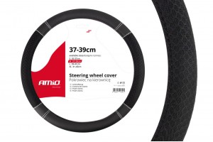 Καλυμμα Τιμονιου 37/39CM SWC-20ΜΑΥΡΟ Με Λευκη Ραφη