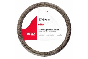 Καλυμμα Τιμονιου SWC-37 M 37-39cm Χρυσα Εξαγωνα Σε Καφε Αποχρωσεις Αμιο - 1 ΤΕΜ.