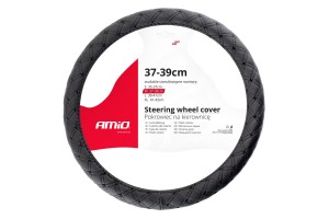 Καλυμμα Τιμονιου 37/39CM SWC-41-M Μαυρο Καπιτονε Amio - 1 ΤΕΜ.