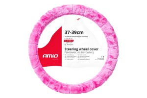 Καλυμμα Τιμονιου ΓΟΥΝΙΝΟ/ΧΝΟΥΔΩΤΟ (M) 37-39cm SWC-54-M Σε Ροζχρωμα Amio - 1 Τεμ.