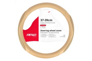 Καλυμμα Τιμονιου SWC-61 (M) 37>39cm Μπεζ Με Τρυπητο Σχεδιο Στα Πλαινα Amio - 1 ΤΕΜ.