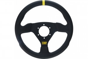 Τιμονι Trecento Δερμα Μαυρο 300ΜΜ Omp - 1 ΤΕΜ.