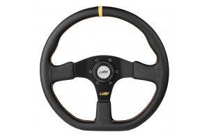 Τιμονι Stealth Corsa 355mm Τριακτινο Δερματινο Μαυρο Luisi