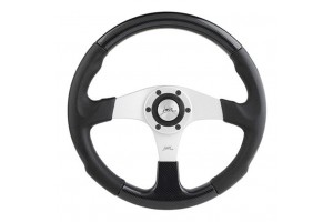 Τιμονι Evolution 2 360mm ΜΑΥΡΟ/CARBON/ΧΡΩΜΙΟ Τριακτινο Luisi