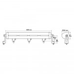 Προβολεας Pluton 10>30V 72LED 120W 10.800lm 2 Χρησεων (ΚΑΡΦΙ Led & Θεσεως ΠΟΡΤΟΚΑΛΙ) 559x89cm 1ΤΕΜ.