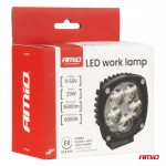 Προβολεας Εργασιας Led 29W 9>50V 3 Χρησεων Λευκο Φως 108x108x48mm Amio - 1 Τεμ.