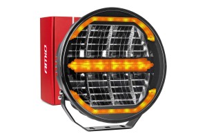 Amio - Led Προβολέας Εργασίας & Φλας Μακράς Εμβέλειας Στρογγυλού Σχήματος Με Τάση Λειτουργίας 9V-36V Σε Λευκό & Κίτρινο Χρώμα Απόχρωσης 6.000K Ισχύος 112W - 1 Τεμ. (04534/AM)