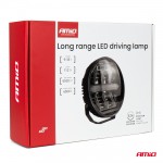 Amio - Led Προβολέας Εργασίας & Φλας Μακράς Εμβέλειας Στρογγυλού Σχήματος Με Τάση Λειτουργίας 9V-36V Σε Λευκό & Κίτρινο Χρώμα Απόχρωσης 6.000K Ισχύος 112W - 1 Τεμ. (04534/AM)