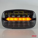 Amio - Προβολέας Εργασίας Led Oval Με Ενσωματωμένο Φλας 109W 7000lm 9/36V Για Φορτηγά Γεωργικά Μηχανήματα Και Off-Road Οχήματα - 1 τεμ. (04535/AM)