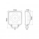 Προβολεας Εργασιας WL-30 10/30V 15W 1500lm 6.000k 9LED Combo (ΔΙΑΘΛΑΣΗΣ) Τετραγωνος 130x110mm Lampa - 1 τεμ.